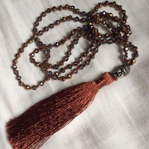 Buddha tassel necklace
